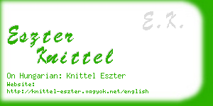 eszter knittel business card